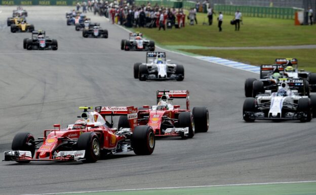 Kimi Räikkönen and Sebastian Vettel at German GP F1/2016