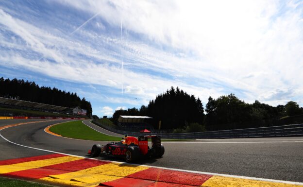 Max Verstappen going into Au Rouge 2016 Belgian GP