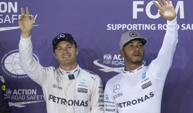 Formula One - MERCEDES AMG PETRONAS, Singapore GP 2016. Lewis Hamilton, Nico Rosberg;