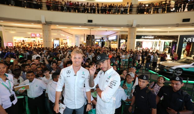 Formula One - MERCEDES AMG PETRONAS, Malaysian GP 2016. Lewis Hamilton, Nico Rosberg;