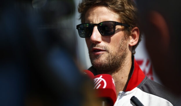 Romain Grosjean doing media Italian GP F1/2016