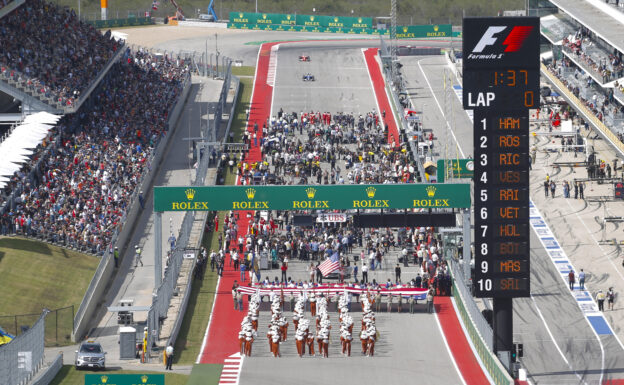 grille de depart starting grid during the 2016 Formula One World Championship, United States of America Grand Prix.