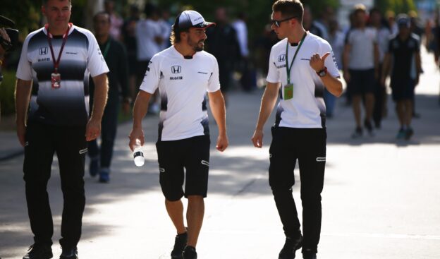 Fernando Alonso and Stoffel Vandoorne.