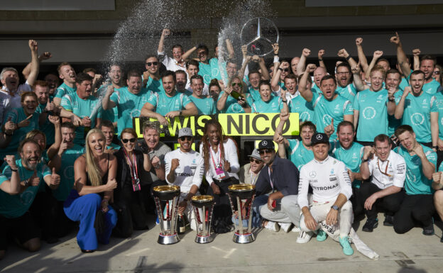 Formula One - MERCEDES AMG PETRONAS, United States GP 2016. Lewis Hamilton; Nico Rosberg Team