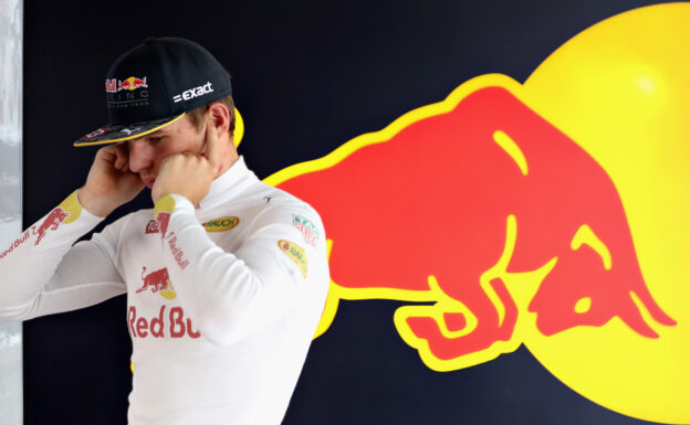 Max Verstappen in the garage during final practice for the Formula One Grand Prix of Japan 2016