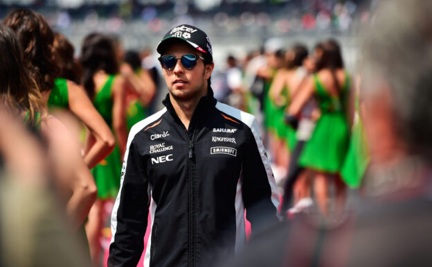 Sergio Perez (MEX) Sahara Force India F1 on the drivers parade. Mexican Grand Prix 2016