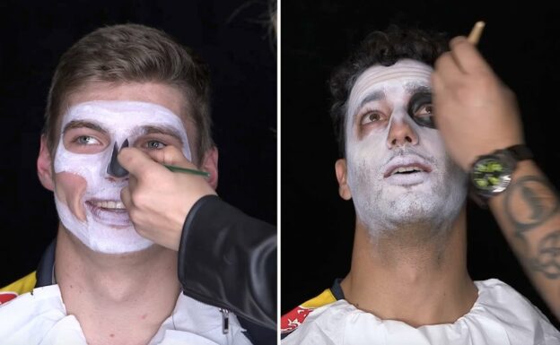 Daniel Ricciardo and Max Verstappen Día de los Muertos