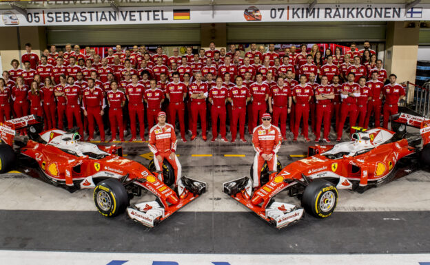 Ferrari team at Abu Dhabi GP F1/2016