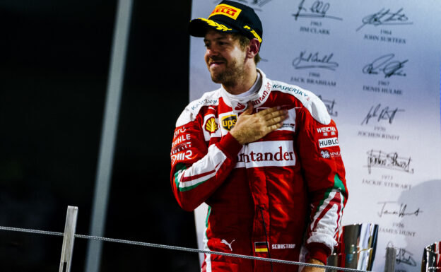 Sebastian Vettel 3rd on podium of Abu Dhabi GP F1/2016