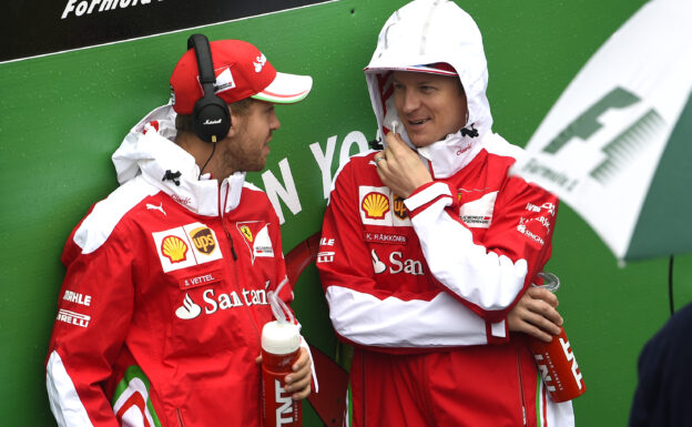 Sebastian Vettel & Kimi Raikkonen Ferrari Brazilian GP F1/2016