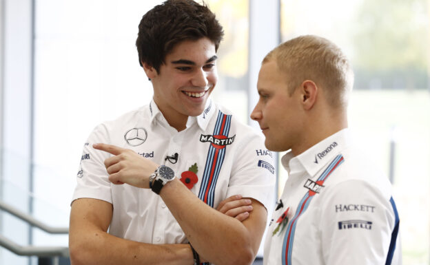 Lance Stroll with Valtteri Bottas.