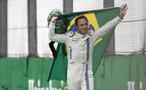 Interlagos, Sao Paulo, Brazil. An emotional Felipe Massa, Williams Martini Racing, makes his way back to the garage after retiring from the race. 2016