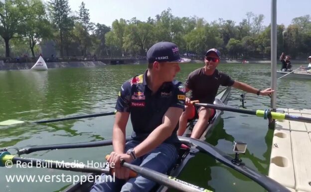 Max Verstappen and Patrick Loliger rowing in Mexico City, 26/10/2016