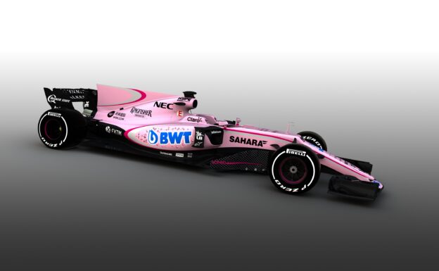 The Sahara Force India F1 VJM10. Sahara Force India F1 VJM10 Livery Reveal, Tuesday 14th March 2017.