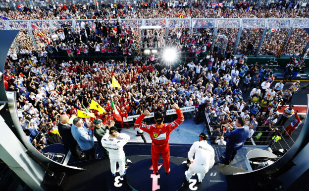 Podium Sebastian Vettel, Lewis Hamilton, Valtteri Bottas. Albert Park, Melbourne, Australia. GP Sunday 26 March 2017.