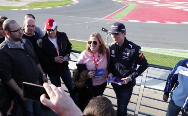 Max Verstappen's walk to see the fans