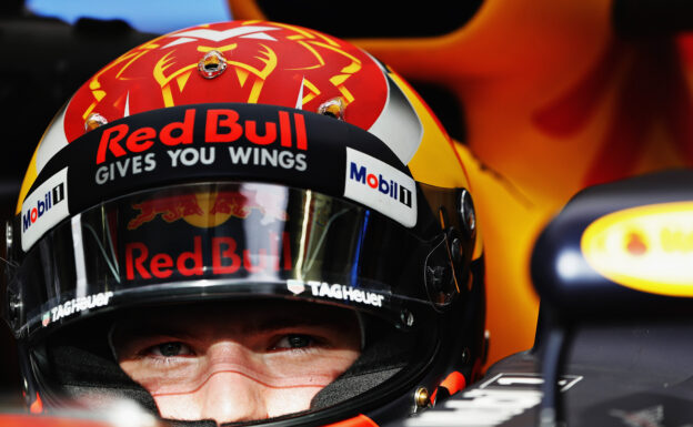 Max Verstappen Red Bull Racing prepares to drive in the garage during final practice for the Bahrain Formula One Grand Prix at Bahrain International Circuit on April 15, 2017 in Bahrain, Bahrain.