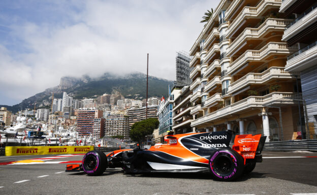 Monte Carlo, Monaco. Thursday 25 May 2017. Stoffel Vandoorne, McLaren MCL32 Honda.