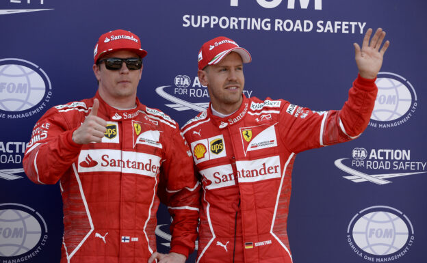 Sebastian Vettel & Kimi Raikkonen on the podium at GP MONACO F1/2017