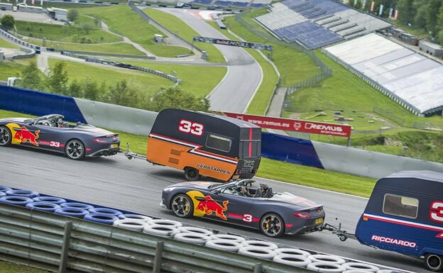 A Caravan Race with an F1 twist! Daniel Ricciardo and Max Verstappen take it to the Red Bull Ring