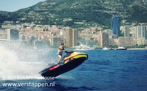 Max Verstappen grabs big air on Jetski at the Monaco