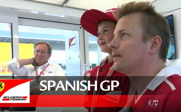 Kimi and the young supporter at the Spanish GP ;)