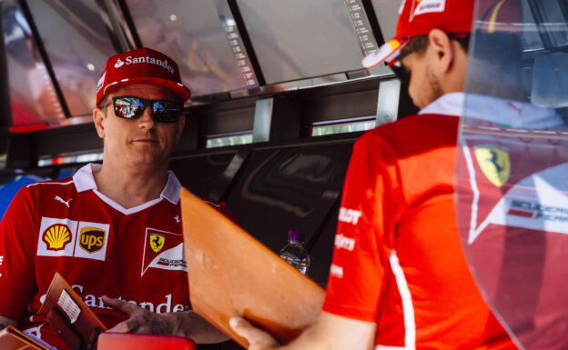 Sebastian Vettel & Kimi Raikkonen Ferrari Baku Azerbaijan F1/2017