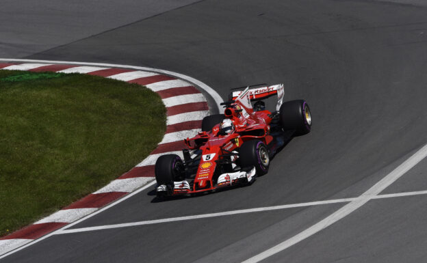 Sebastian Vettel, Ferrari SF70H on Gilles Villeneuve circuit Montreal Canada