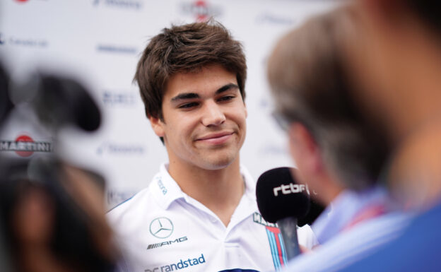 Baku City Circuit, Baku, Azerbaijan. Thursday 22 June 2017. Lance Stroll, Williams Martini Racing, is interviewed.