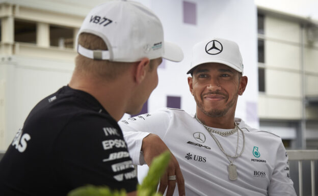 Formula One - Mercedes-AMG Petronas Motorsport, Azerbaijan GP 2017. Lewis Hamilton, Valtteri Bottas