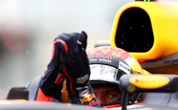 Max Verstappen of Netherlands and Red Bull Racing returns to the garage during practice for the Canadian Formula One Grand Prix at Circuit Gilles Villeneuve on June 9, 2017 in Montreal, Canada.