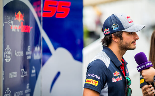 Carlos Sainz of Scuderia Toro Rosso during previews ahead of the European Formula One Grand Prix at Baku City Circuit on June 22, 2017 in Baku, Azerbaijan.