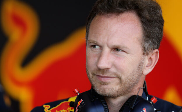 Red Bull Racing Team Principal Christian Horner looks on in the garage during qualifying for the Azerbaijan Formula One Grand Prix at Baku City Circuit on June 24, 2017 in Baku, Azerbaijan.