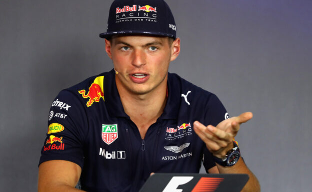 Max Verstappen of Netherlands and Red Bull Racing in the Drivers Press Conference during previews ahead of the Formula One Grand Prix of Austria at Red Bull Ring on July 6, 2017 in Spielberg, Austria.