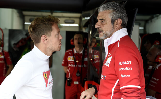 Sebastian Vettel & Maurizio Arrivabene Ferrari GP MALESIA F1/2017