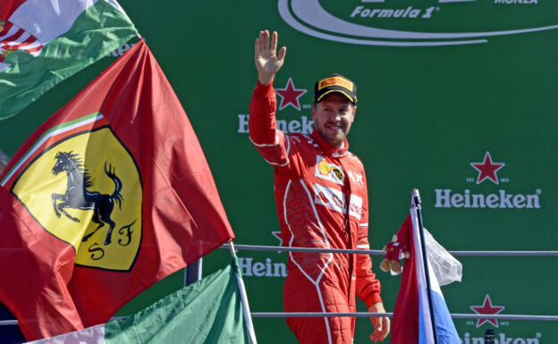 Sebastian Vettel 3rd on podium Monza GP ITALIA F1/2017