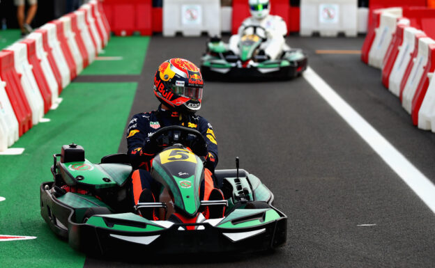 Max Verstappen karting before Italian GP F1/2017