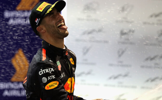 Daniel Ricciardo Red Bull 2nd place Singapore GP F1/2017