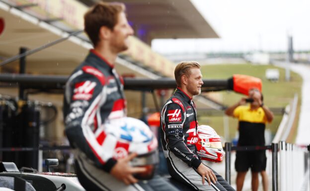 Romain Grosjean & Kevin Magnussen Circuit of the Americas, Austin, Texas, United States of America. Sunday 22 October 2017.