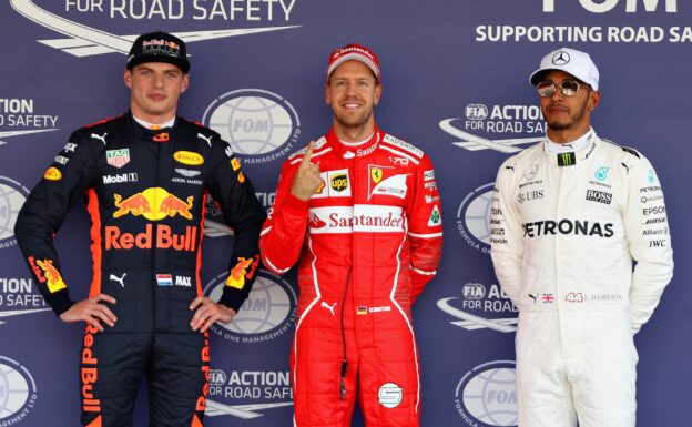 Sebastian Vettel, Max Verstappen & Lewis Hamilton Qualification Mexico GP F1/2017