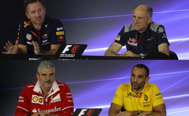 Christian Horner, Franz Tost, Mauricio Arrivabene, Cyril Abiteboul