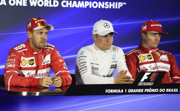 Sebastian Vettel, Valtteri Bottas & Kimi Raikkonen Brazilian GP F1/2017