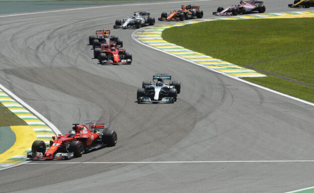 Sebastian Vettel leading Brazilian GP F1/2017