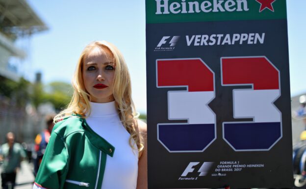 Grid girl Max Verstappen Red Bull Brazilian GP F1/2017