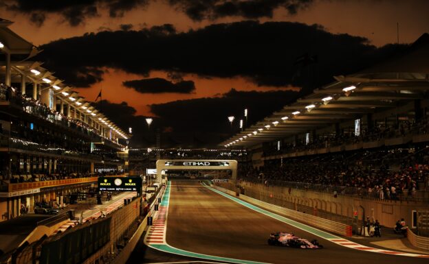 Esteban Ocon (FRA) Sahara Force India F1 VJM10. Abu Dhabi Grand Prix, Sunday 26th November 2017. Yas Marina Circuit, Abu Dhabi, UAE.