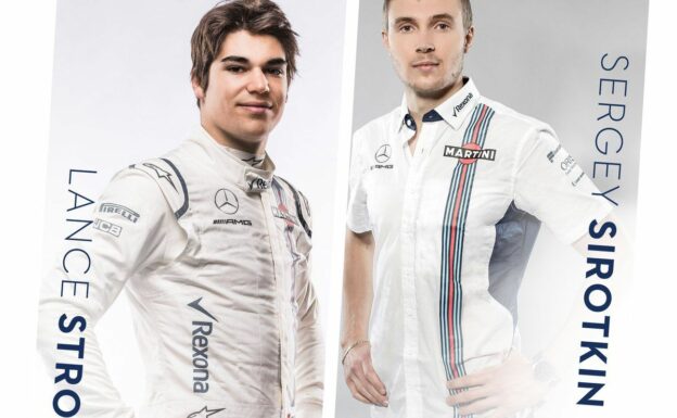 Lance Stroll & Sergey Sirotkin Williams official 2018 drivers