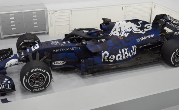 Red Bull RB14 left side view