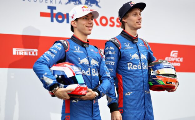 Brendon Hartley & Pierre Gasly Toro Rosso car launch 2018 STR13