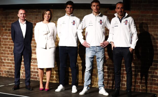 Paddy Lowe, Claire Williams, Lance Stroll, Sergey Sirotkin and Robert Kubica