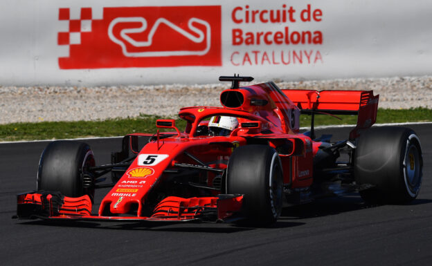 Sebastian Vettel (GER) Ferrari SF-71H at Formula One Testing, Day Two, Barcelona, Spain, 7 March 2018.